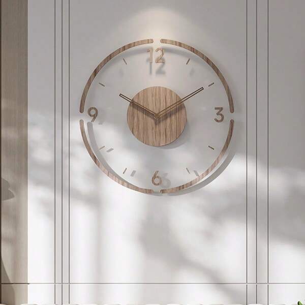 1 Peça Relógio de Parede de Vidro Temperado Silencioso, Estilo Minimalista Moderno - Adequado para Sala de Estar, Cozinha, Escritório, Decoração de Sala de Estilo, Perfeito como Presente de Natal, Ano Novo, Halloween, Ação de Graças