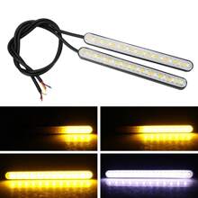 2 Peças Luzes Acessórias para Motocicleta, Luz de Fluxo Universal, Luz Auxiliar Dupla Cor 12V de Alta Luminosidade para Motocicleta/Scooter/Motocicleta Elétrica/Carro