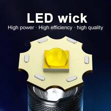1 Peça Lanterna de Camping Portátil, Lanterna Recarregável USB LED Manual, Holofote Recarregável, Luz de Busca para Atividades Outdoor, Pesca, Aventura, Emergência, Trilha, Uso em Hotel, Acessórios de Camping