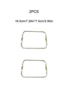 Square Aluminum Clips, Luggage Hinge Clips, Cloud Bag Supports, Woven Bag Clips, Gold Bag Clips - Women Gift Items, Multiple Sizes - Silver - View 8