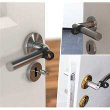 Tatukiko 6/12pcs Transparent PVC Door Handle Bumper Pads, Quiet Door Stoppers, Door Handle Protective Covers, Cushion Buffers - Black - View 6
