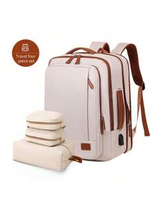 Myco Mochila de viaje para hombres, aprobada para equipaje de mano de 40L, con 3 cubos de embalaje, bolsa de viaje para fines de semana, universidad, oficina, regalos de Navidad, bolsa de viaje de invierno, bolsa escolar, mochila de vuelta al cole, de gran capacidad, impermeable, compartimento para portátil, diseño con correa de equipaje, ligera, portátil, para trabajadores de cuello blanco, perfecta para vuelta al cole, primer día de escuela, exterior, viajes, salidas