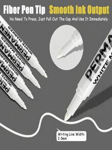 6 pièces Stylo marqueur acrylique haute brillance, séchage rapide, imperméable, indélébile, forte puissance de marquage, embout souple pour une écriture fluide, à utilisation polyvalente