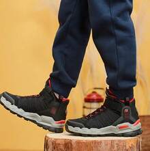 Skechers Botas altas para senderismo ligeras y deportivas para niños - Negro - Ver 2