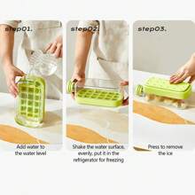 1 pezzo Stampo per cubetti di ghiaccio di grande capacità, frullatore portatile da esterno altamente attraente per bevande ghiacciate, adatto per contenitori di bevande refrigerate, teiere alla frutta e bottiglie di limone, dispensatore di bevande per intrattenimenti familiari, feste e festival, stampo per cubetti di ghiaccio, griglia per cubetti di ghiaccio pressati, scatola di conservazione dei cubetti di ghiaccio fatti in casa, scatola di conservazione per frigoriferi domestici, bottiglia d'acqua con griglia per cubetti di ghiaccio congelati che può essere trasportata con sé