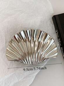 1pc Gold Metal Shell Barrette Hair Clip, Fashion Hair Accessory For Women And Girls Summer Hair Claws Claw Clips Hair Clips Hair Jaw Clip Hair Clamps Hair Clutch Hair Catcher Clip