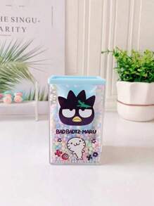 Sanrio 1 pieza Soporte de bolígrafos con pompones de estilo de dibujo animado japonés Kuromi, organizador de escritorio soñador, soporte para pinceles de maquillaje, caja de almacenamiento de artículos de papelería, útiles escolares, de vuelta a la escuela