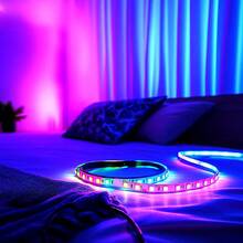 无线控制 LED 灯带红外遥控 RGB 照明装饰客厅氛围灯带柔性灯饰串、卧室 LED 灯、LED 灯、Luz LED、壁灯、墙壁装饰、夜灯、图片灯 - 彩色光 - 查看 9