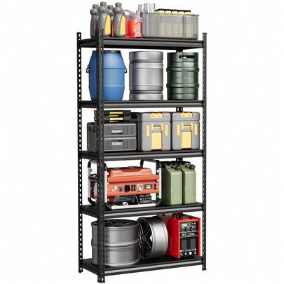 Danolapsi Storage Shelving Unit,5-Tier Heavy Duty Garage Shelving,3850 Lbs Total Capacity Steel Utility Storage Rack,5 Tier Adjustable Garage Storage Shelves Suitable For Warehouse,Basement,Workshop,Kitchen
