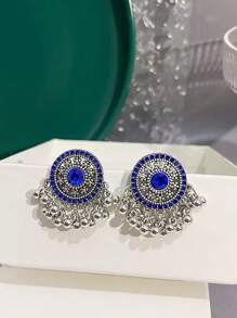 1 paire de boucles d'oreilles clochettes à imprimé floral à la mode, idéales pour un usage quotidien, des cadeaux ou des fêtes