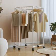 1 pieza Perchero giratorio de pie, Perchero colgador de ropa para dormitorio, Secadora de ropa de interior, Perchero móvil de abrigos