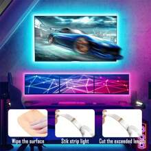 Striscia luminosa a LED RGB per retroilluminazione TV da 100 a 1000 cm, alimentata tramite USB, con telecomando a 24 tasti - Cambia colore, dimmerabile e retroilluminata, adatta per camera da letto, TV, cucina, bar, sala giochi, decorazione per feste