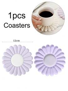1pc Silicone Trivet Mat Non-Slip & Heat Resistant Hot Pads For Kitchen Countertop Perfect Trivet For Hot Dishes Modern Design Pots & Pans Holder Chic Daisy Flower Silicone Table Mats Heat Resistant, Easy Clean Coasters & Pot Holders