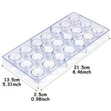 21-Hole Rose Style Transparent Hard Plastic Chocolate Molds Chocolate Candy DIY Making Tool Household Kitchen Baking Accessories Mother's Day Gifts