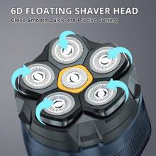 Head Shavers For Men, 2025 Upgraded 6D Flexible Head Shavers For Bald Men, IPX8 Waterproof, Wet/Dry Electric Shaver, Rotary Shaver With LED Display, USB-C Bald Razor With Travel Lock