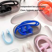 4 pares de protetores auriculares de silicone para natação - à prova d'água, antiperda, ajuste confortável com corda para pendurar para adultos e crianças, design durável e flexível para esportes e natação em piscina - Multicolorido - Ver 7