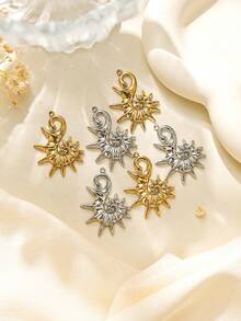 5 件/包 304 不锈钢夏季节日海螺吊坠，适合 DIY 海洋风格珠宝配饰 - 海螺配件 - 查看 1