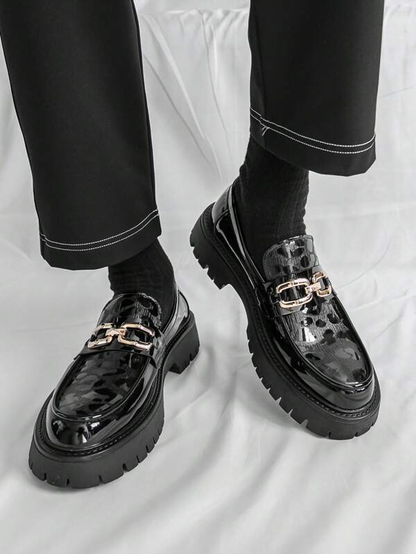 New Men's Thick Sole Ultra-Light Loafers, Tassels Decorated Casual Leather Shoes For Formal Occasions, Nightclub, Fashion