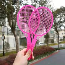 Juego de 4 piezas de mini raquetas de bádminton y tenis de mesa de plástico con 2 pelotas, diseño ligero y duradero, adecuado para adultos, juegos de interior/exterior, regalos de fiesta de cumpleaños, herramientas deportivas (algunos colores son aleatorios)