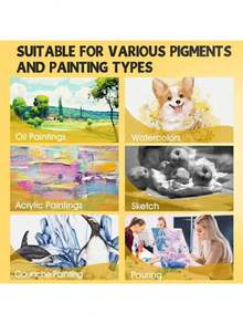 A Multi-Piece Set Of Combination Oil Painting Frames/Pre-Stretched Canvas Boards, White Base Coat, Suitable For Acrylic And Oil Paints, Suitable For Beginners To Professionals, Evenly Stretched For Easy Artistic Creation, Tempera Painting, Art Supplies For Artists, Professionals, And Adults - School Supplies, School Painting Supplies, Sketching Supplies, Art Supplies, Holiday Gifts.