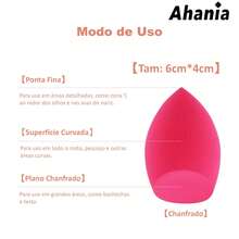 Ahania 3pcs Teardrop Shaped Makeup Sponges, Beveled Cut, For Liquid Foundation, Concealer Super Soft Washable And Reusable - màu xanh lá - Xem 8