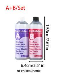50ml/100ml/250ml Silicone liquido per creatori di squishy, resina squishy AB 1:1, kit per la realizzazione di gomma siliconica soffice per giocattoli antistress fai-da-te, regali, giocattoli da spremere, resistente, materiale, solidificazione rapida, 50ml/100ml/250ml/500ml