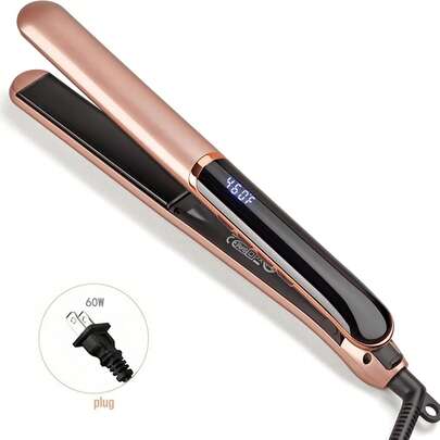 1 英寸直发器二合一平板夹，支持 14 种加热设置，范围从 100-230°C (200-460°F)，以 10°C/20°F 为增量调节，摄氏度/华氏度可切换，3 种快速加热模式