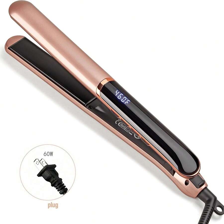 1 英寸直发器二合一平板夹，支持 14 种加热设置，范围从 100-230°C (200-460°F)，以 10°C/20°F 为增量调节，摄氏度/华氏度可切换，3 种快速加热模式