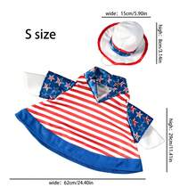 4th Of July Goose Outfit Set Lawn Porch Patriotic Goose Outfit For Patio Yard Lawn Art Decoration - Blue - View 8