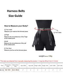 1 件女士时尚 PU 皮革流苏腰带，狂野西部牛仔女郎服装，适合节日和庆典 - 黑色 - 查看 5