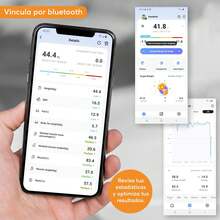 Archy Bascula Digital Corporal Analizador de Composición Corporal con Comparativo Histórico Inteligente App Bluetooth Inalambrica 180kg Balanza Precisa Compatible Android y iOS Incluye Pilas ,bascula digital corporal,bascula corporal,báscula de peso corporal ,bascula inbody,basculas peso corporal,basculas - Negro - Ver 8