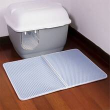 Alfombra para arena de gato de doble capa, de EVA lavable, anti-transportar arena de gato, alfombra a prueba de salpicaduras, alfombra de inodoro para gatos, alfombra para arena de gato - Ver 8
