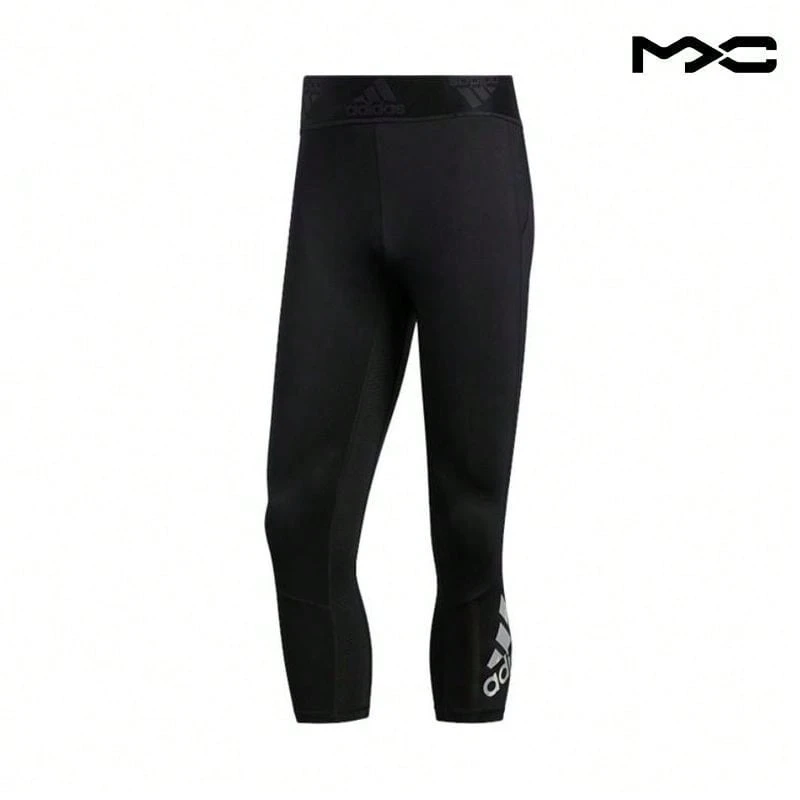 Aeroready Letter Fitness Training Tight Sweat-Wicking Seven-Quarter Pants Black Shorts Men - Multicolor - View 1