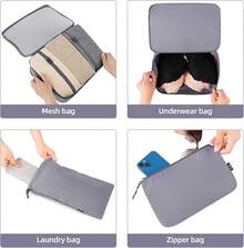 6/8/10 Set Packing Cubes For Travel Luggage Organizer - 10-grey - View 9