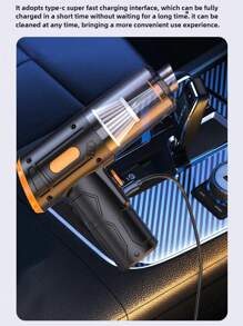 A Versatile, Rechargeable Handheld Cordless Vacuum Cleaner With Both Blow And Vacuum Functions, 18650 Lithium Battery, USB Charging, Easy To Clean Filter, And Accessory Kit For Car, Home And Computer Cleaning,1200mAh