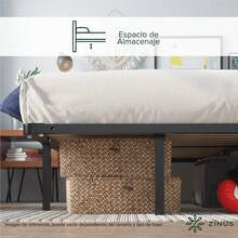 Zinus Euro Inteligente| Base de Cama Matrimonial de Metal con Espacio de Almacenamiento| Fácil de Armar y con 5 años de Garantía - 1 - Ver 6