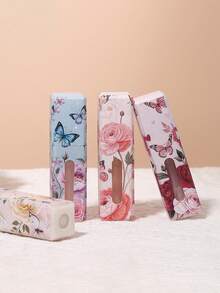 1pc 5ml Square Perfume Spray Bottle, Butterfly Square Tube Perfume Refill Bottle, Portable Travel Bottom Direct Filling Printed Spray Bottle, Bottom Filling Design, Reusable, Multiple Pattern Printing, Various Styles To Choose From, Suitable For Travel And Daily Wear. - Multicolor - View 4