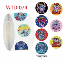 Disney Hot Sell 500pcs/Roll Disney Series Sticker Decorative Handbook Stickers Tape Computer Phone Cup Water Bottle Sticker Birthday Gift School Supplies, Back To School