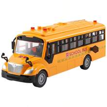 1 pieza Juguete de Autobús escolar para niños, simulación de autobús musical y con historias, modelo de autobús por inercia para bebés, como regalo de cumpleaños, Navidad y Halloween