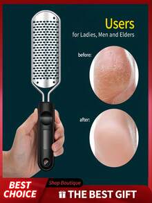 1 件不锈钢足部护理、足部锉刀、修脚套装、足部护理、修脚工具、足部磨砂膏、足部锉刀、足部锉刀和老茧去除器、足部刮刀 - 彩色 - 查看 2