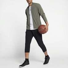 Elastic Waist Slim Fit Cropped Sweatpants Black Bottoms Men - Multicolor - View 3