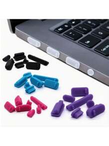 16pcs/Set Computer Laptop Dust Plugs, Universal USB Port, Headphone Jack Dust Covers, Snug Compatible With Macbook, Smartphones & Tablets, Professional Level Protection
