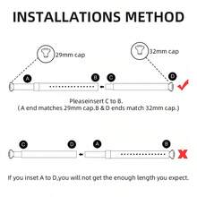 Telescopic Net Voile Tension Curtain Rail Pole Rod Rods Extendable Spring Loaded Room Decor Bathroom Accessories Back To School Fall Decor Bathroom Decor - Black - View 3