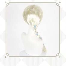 1pc  Frozen Princess  Long Braid Animated Role Playing Wig Flower Hair Clip Party Costume Princess Wig Halloween Wear To Weave Wig Braid Cartoon Character Wig Manga Wig Thanksgiving Birthday Gift Christmas