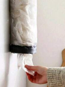 1 pieza Dispensador de bolsas de plástico montado en la pared, Estantería de almacenamiento de bolsas de basura, Organizador colgante de bolsas de plástico de cocina, Caja de malla para colgar la basura de múltiples funciones, Bolsa de malla transpirable para colgar en la pared de uso múltiple, Adecuado para el hogar, la cocina, la playa de verano, los alimentos, el camping, el almacenamiento, la decoración de la habitación, los accesorios de cocina