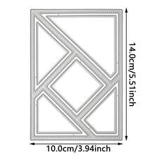 空心矩形金属框架切割模具，碳钢 DIY 纸卡工艺切割工具，适用于剪贴簿、贺卡装饰、压花、家居装饰项目 - 銀色 - 查看 9