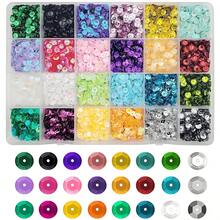 10,000+ Pcs 5mm Rainbow Round Loose Sequins | Mixed Color Embroidery Sequins With Holes | Ideal For Sewing, Slime, Wedding, Christmas DIY Crafts And Sequin Decorations - Multicolor - View 1