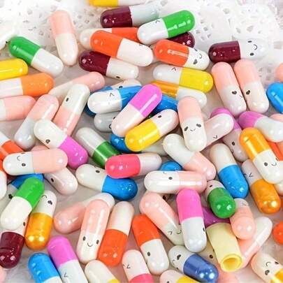 50 颗黑色爱心情书透明胶囊爱情药丸，迷你情书 - 婚礼、生日、情人节、创意礼物的完美礼物