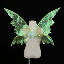 1 Stück Feen Flügel für Feiertage, Karneval Festival Party Requisiten, glitzernde Schmetterling Flügel Hochzeit Kostüm Engelflügel für Frauen Karnevals Verkleidung Accessoires, heiß gold funkelnde Schmetterling Flügel Feen Flügel