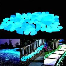 1 pieza (100 piezas) Piedras artificiales luminosas que absorben la luz del día como un mensajero misterioso y brillan soñadoramente por la noche. Apropiadas para estanques, patios, senderos de Halloween, callejones exteriores y patios de grava.
